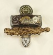Large Japanese Kashira Ring--COORDINATING PIN-PENDANT & NECKLACE