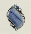Graceful Kyanite Ring with Gemstones