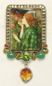 Lady in Green Pin-Pendant