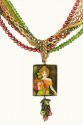 Lady with Flowers Pendant Necklace