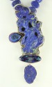 Hand Carved Lapis Pendant Necklace--ONE OF A KIND
