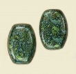 Amy Kahn Russell Very Large Enameled Agate Clip Earrings