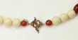 Large Bone & Coral Statement Necklace