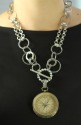 Mars & Valentine Antique German Large Compass Statement Necklace