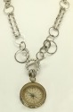Mars & Valentine Antique German Large Compass Statement Necklace