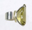 Extra Large Lemon Citrine Drop-Dead Statement Ring--Adjustable--Fits Sizes 5-11