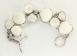 Large White Shell Clip Dangle Earrings