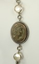 Antique Double Lava Cameo Collar