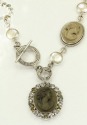 Antique Double Lava Cameo Collar