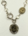 Antique Double Lava Cameo Collar