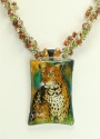 Russian Hand Painting LEOPARD MOTHER & BABY