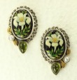 Hand Painted Lily Post Earrings