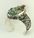 Turquoise Lizard Cuff with Gemstones