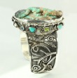 Turquoise Lizard Cuff with Gemstones