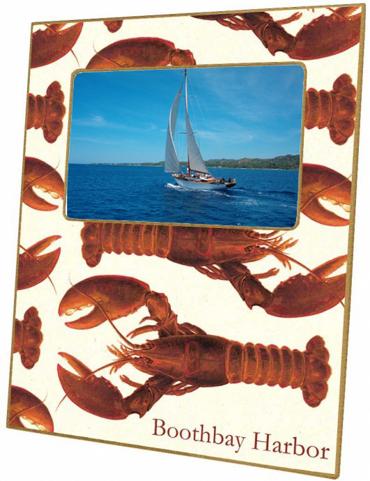 Boothbay Harbor Lobster Decoupage Picture Frame