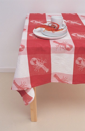 Lobster Jacquard Tablecloth--TWO SIZES, TWO COLORS