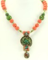 Mabe Shell Pearl & Dichroic Glass Necklace  