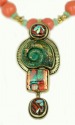 Mabe Shell Pearl & Dichroic Glass Necklace  