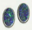Echo of the Dreamer Azurite Malachite Clip Earrings