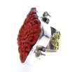 Carved Cinnabar & Citrine Ring--REGULAR PRICE $215.00