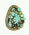 Turquoise Matrix Pin-Pendant