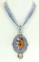 Mars & Valentine Very Large Antique Micro-Mosaic Pendant Necklace