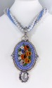 Very Large Antique Micro-Mosaic Pendant Necklace