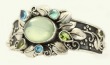 Echo of the Dreamer Green Moonstone Gem Accent Cuff