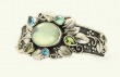 Green Moonstone Gem Accent Cuff