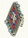 Mars & Valentine Antique Micro-Mosaic Long Tile Ring