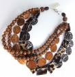 Multi-Strand Mother of Pearl Animal Print Necklace