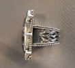 Mars & Valentine Black Dahlia Large Statement Ring--Size 8.75