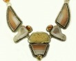 Hand Carved Agate & Natural Drusy Collar
