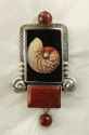 Hand Painted Nautilus Shell Pin-Pendant