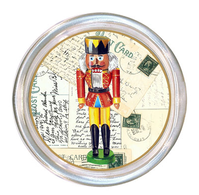 Nutcracker on Postcard Background