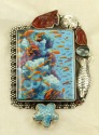 Hand Painted Ocean Aquarium Pin-Pendant 