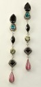 Black Onyx Squares with Swarovski Crystal