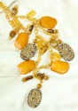 Horn, Coral, and Opal Necklace
