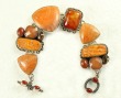 Spiny Oyster & Baltic Amber Clip Earrings