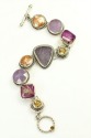 Echo of the Dreamer Orchid Drusy Bracelet with Copper Pearls