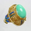 Turquoise Ring in Gold Vermeil Setting--ORIGINALLY $155.00
