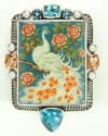 Hand Painted Peacock Pin-Pendant