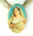 Russian Hand Painted Pendant Necklace