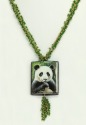 Hand Painted Panda Bear Necklace