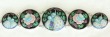 Russian Hand Painted Peacock Statement Bracelet, Adjustable