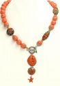 Mabe Shell Pearl Necklace with Sea Life