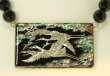 Hand Painted Mother of Pearl Pendant Necklace
