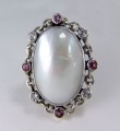 Mars & Valentine Mabe Pearl Ring with Pink Tourmaline