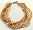 Peach Fresh Water Pearl Tourssade