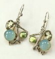 Echo of the Dreamer Gemstone & Pearl Wire Earrings